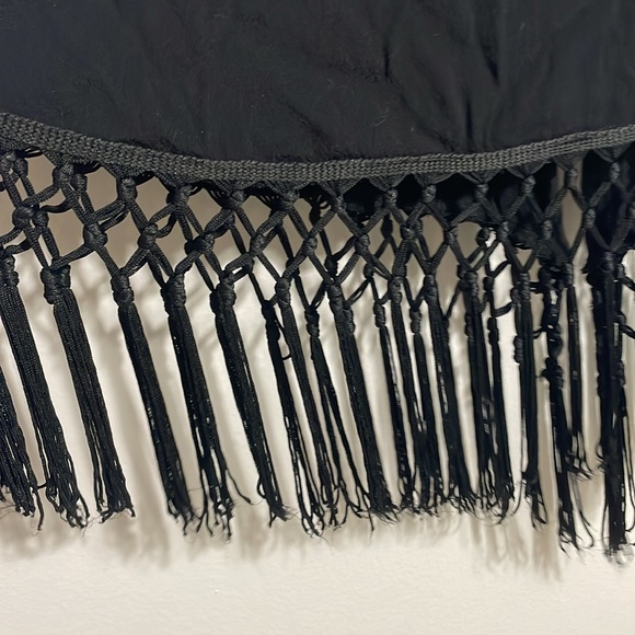Angl Black Fringe Top - Picture 2 of 4